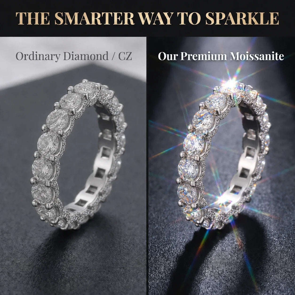 The Timeless Elegance - Premium Moissanite Eternity Band--Last Day Sale🔥90% OFF