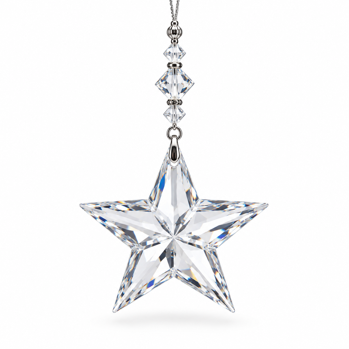 Crystal star hanging ornament
