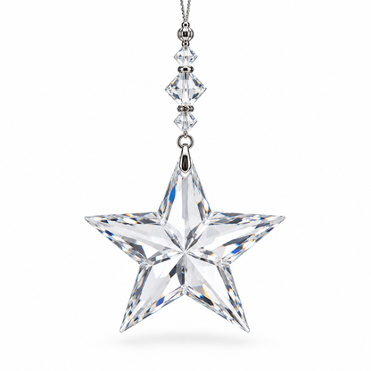 Crystal star hanging ornament
