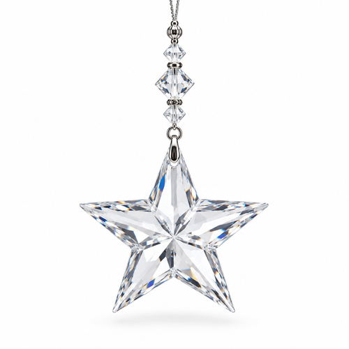 Crystal star hanging ornament
