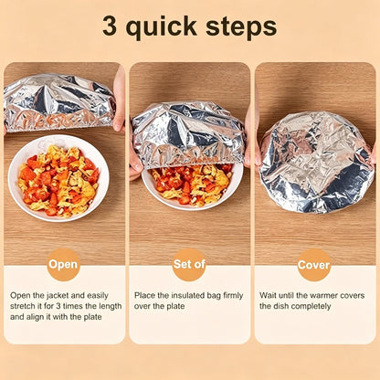 Food Container Aluminum Foil Heat-Retaining Cover(50 Pcs)