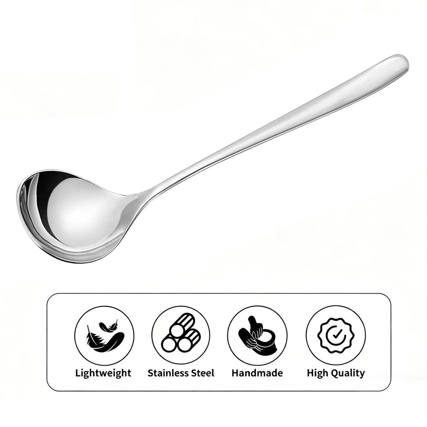 🍲✨ Stainless Steel Soup Spoon Set
