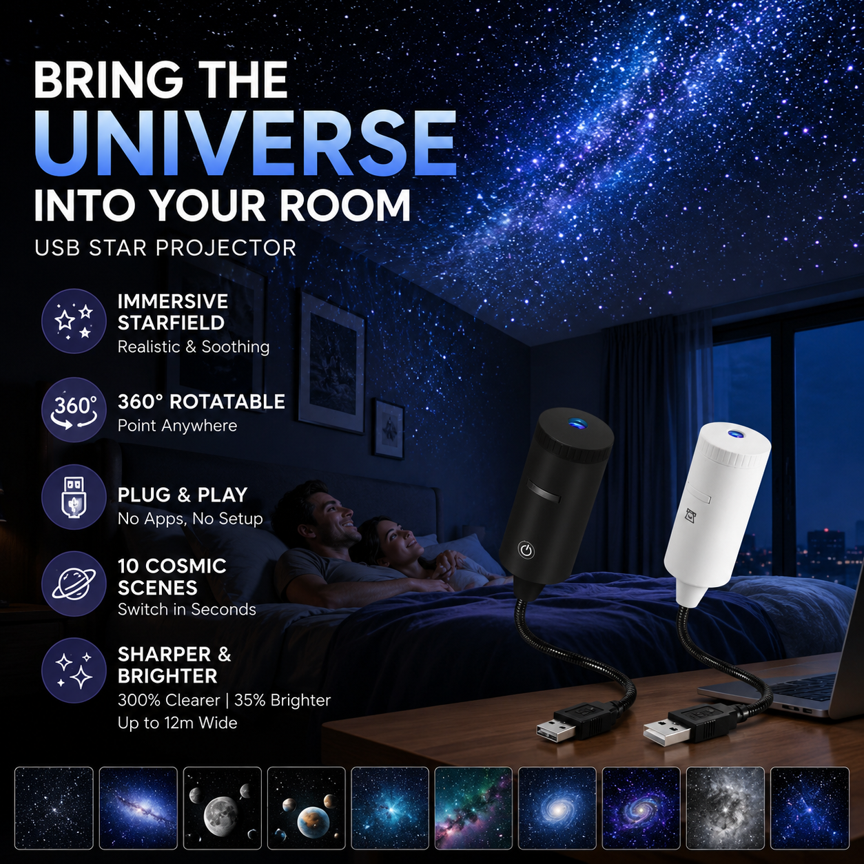 ✨ Plug-and-Play HD Star Projector🥳50,000+ Happy Users