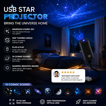✨ Plug-and-Play HD Star Projector🥳50,000+ Happy Users